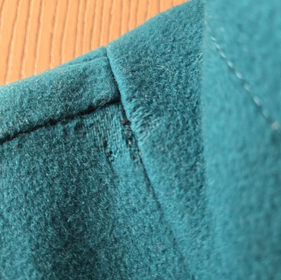 Vintage Braefair Union Made Teal 100% Wool Trench Coat 1960s - Picture 2 of 10